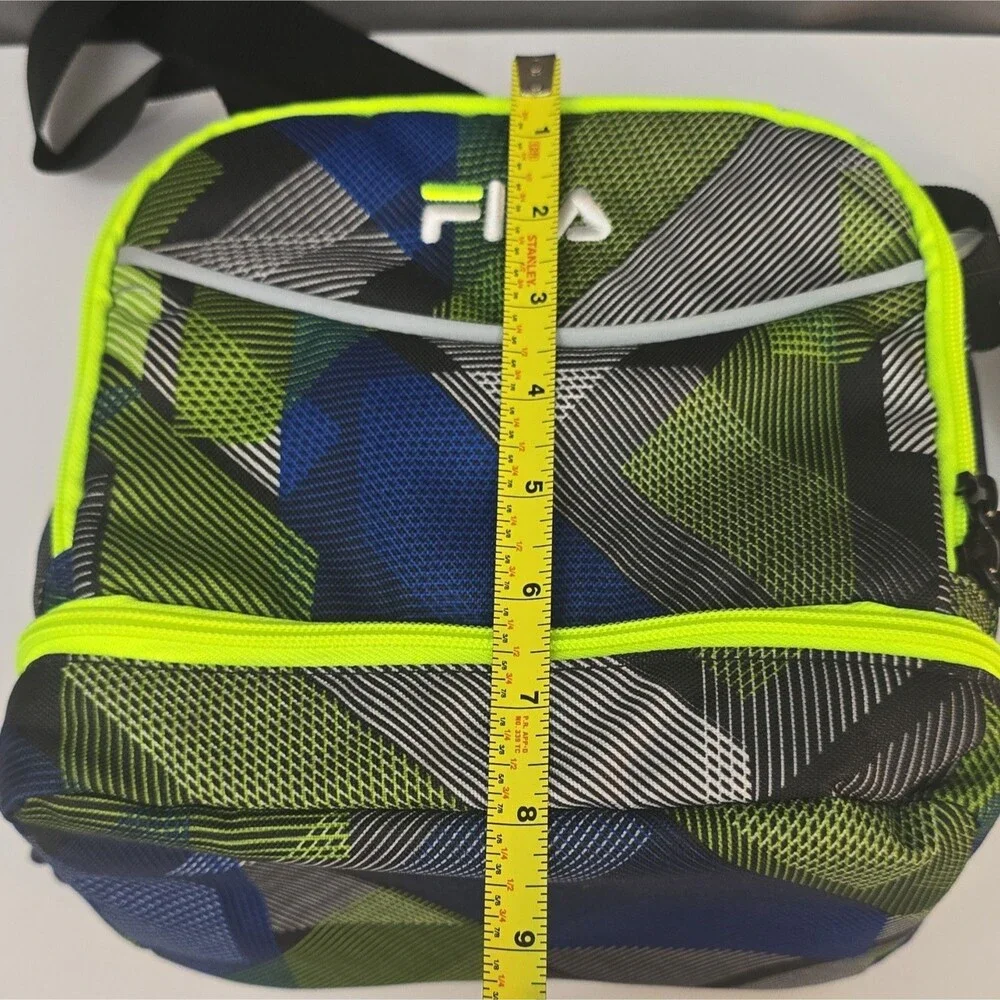 FILA Refuel Kids Insulated Lunch Bag 5L Adjustable Strap Geometric Multicolor